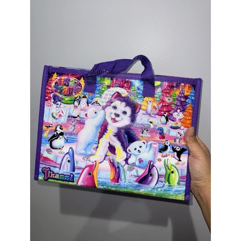 Lisa Frank TIKANNI HUSKY Trifold Portfolio Storage Case Folder Activity Book E